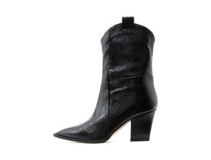 Μποτάκια/Low boots Altramarea SNAKE SKIN LEATHER MID HEEL ANKLE BOOTS WOMEN