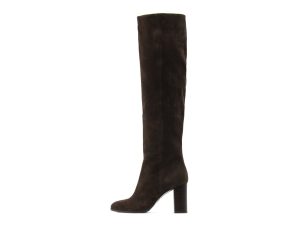 Μπότες Fardoulis SUEDE LEATHER HIGH HEEL LONG BOOTS WOMEN