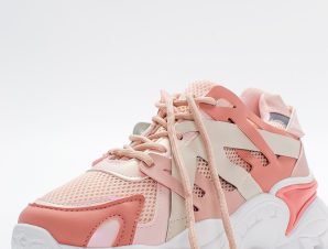 Sneakers με Συνδυασμό Χρωμάτων 021150 ΡΟΖ