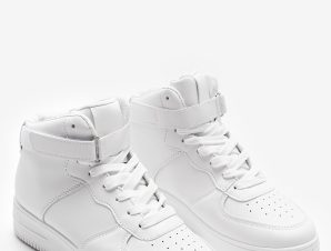 Sneakers Μποτάκια με Αυτοκόλλητο 021499 ΛΕΥΚΟ